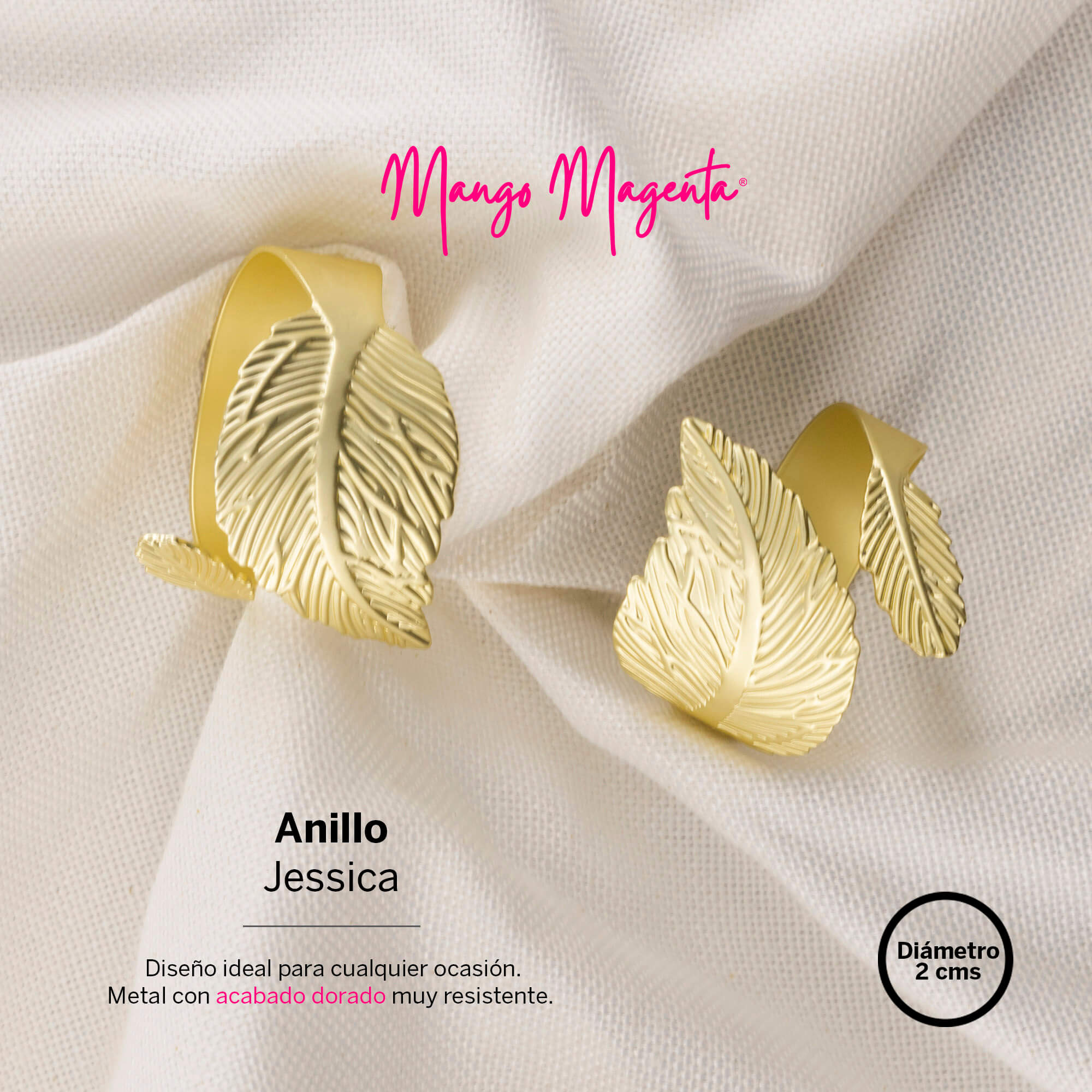 Modelo Jessica Anillo para Servilletas - Mango Magenta