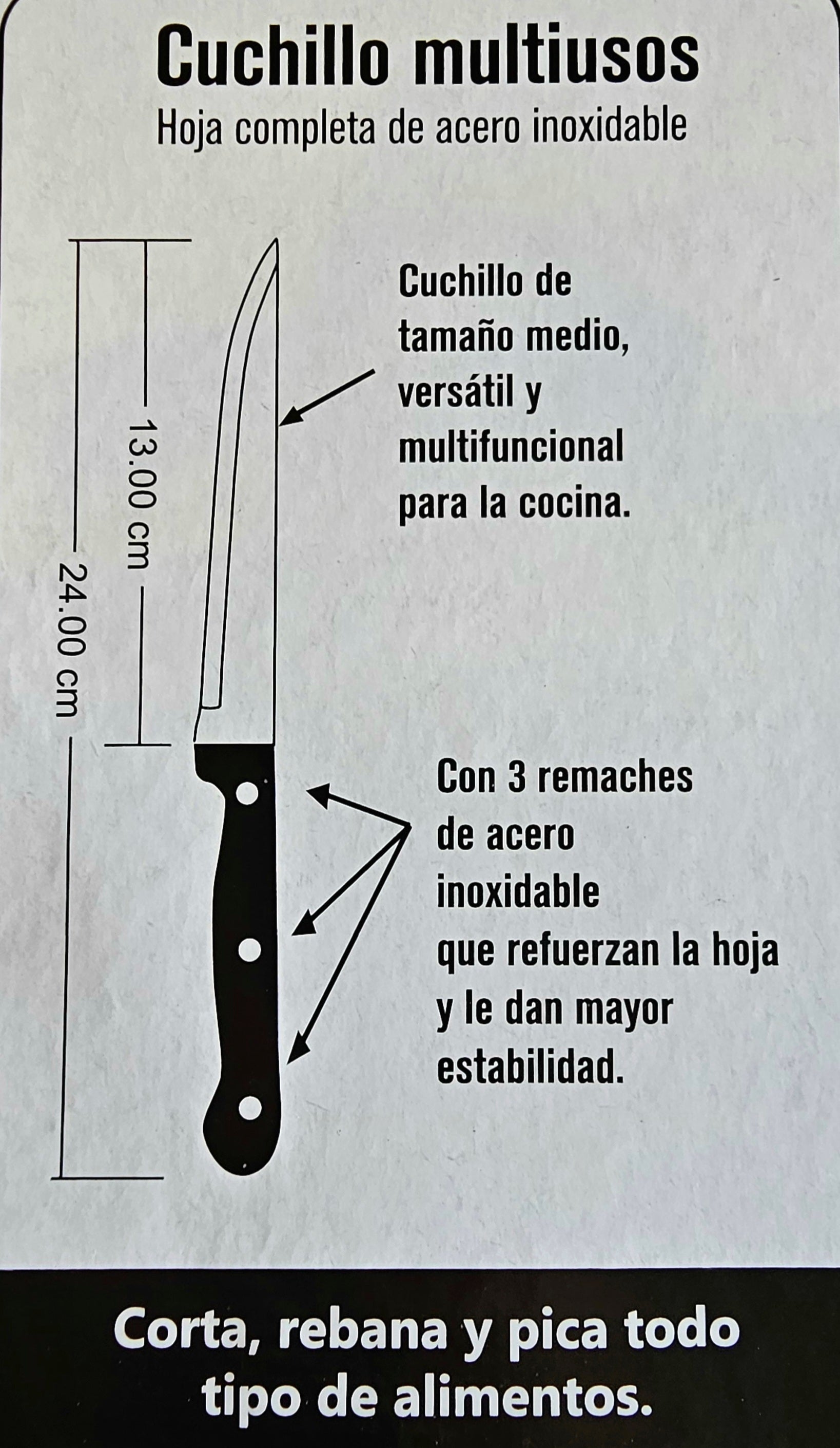 Juego de 3 cuchillos Venecia – Acero Inoxidable | Cocina Mía