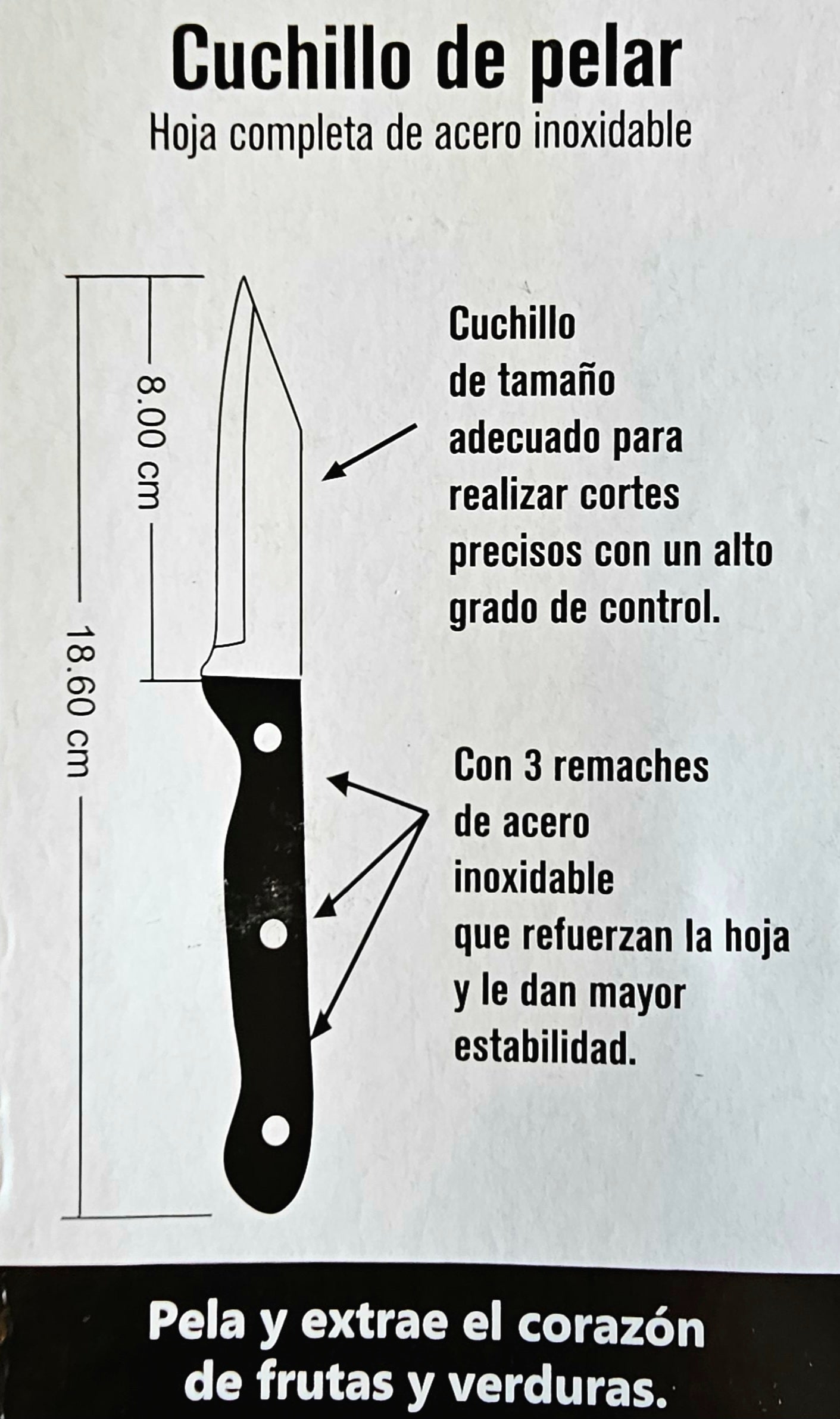 Juego de 3 cuchillos Venecia – Acero Inoxidable | Cocina Mía